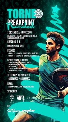 poster del torneo BREAK POINT ACADEMY NAVIDAD