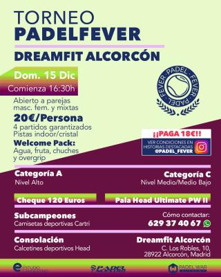 poster del torneo TORNEO PADEL FEVER - MASCULINO, FEMENINO Y MIXTO