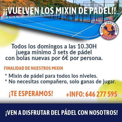 poster del torneo MIXIN DE PADEL