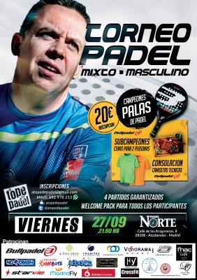 poster del torneo TORNEO DE PADEL MIXTO - MASCULINO