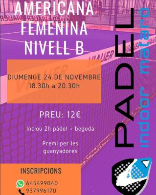 poster del torneo AMERICANA FEMENINA NIVELL B