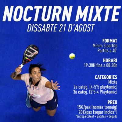 poster del torneo NOCTURN MIXTE