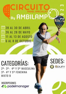 poster del torneo 1º  PRUEBA DEL CIRCUITO PADEL SPECIALIST BY AMBILAMP