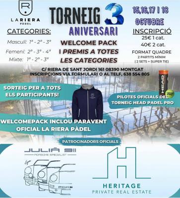 poster del torneo TORNEIG 3 ANIVERSARI