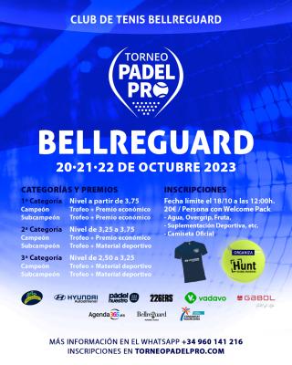 poster torneo III TORNEO BELLREGUARD PADEL PRO