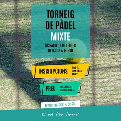 poster torneo TORNEIG MIXTE