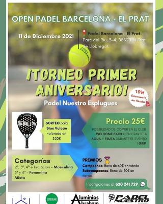 poster del torneo OPEN PÁDEL BARCELONA- EL PRAT