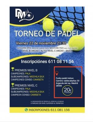 poster del torneo TORNEO PADEL DANI MARTÍN