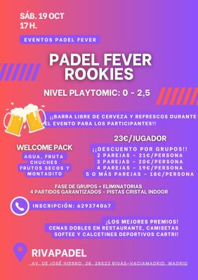 poster del torneo P.F ROOKIES  (0 - 2,5 PLAYTOMIC) -  ¡BARRA LIBRE DE CERVEZA!