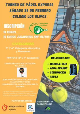 poster torneo TORNEO EXPRESS COLEGIO LOS OLIVOS