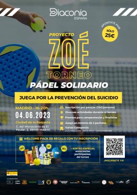 poster del torneo TORNEO ZOÉ DE PÁDEL SOLIDARIO