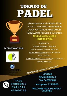 poster torneo TORNEO MASCULINO BET4PADEL (NIVEL MEDIO)