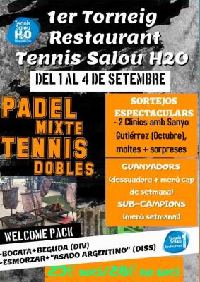 poster del torneo 1ER TORNEIG RESTAURANT TENNIS SALOU H2O