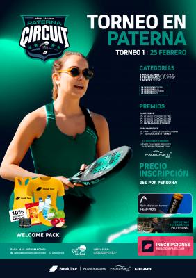 poster del torneo TORNEO 1 PÁDEL TÁCTICA PATERNA CIRCUIT