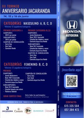 poster torneo III TORNEO ANIVERSARIO JACARANDA