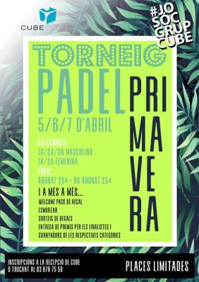 poster torneo TORNEIG PADEL PRIMAVERA