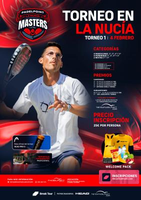 poster del torneo TORNEO 1 PADELPOINT LA NUCIA MASTERS