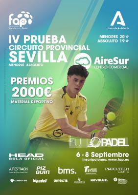 poster del torneo IV PRUEBA CIRCUITO PROVINCIAL SEVILLA MENORES 1000