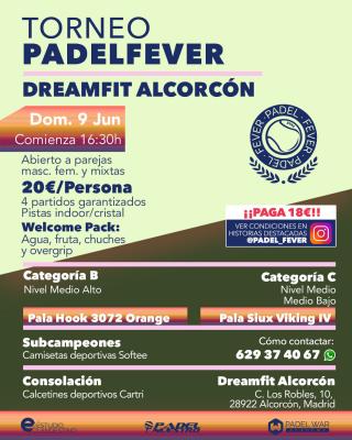 poster del torneo ¡TORNEO PADEL FEVER - ABIERTO A PAREJAS MASC, FEM Y MIXTAS