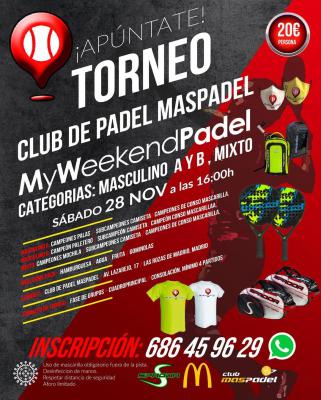 poster del torneo TORNE DE PADEL