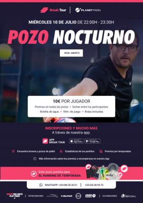 poster del torneo POZO NOCTURNO PLANET PADEL INDOOR