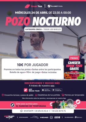 poster del torneo POZO NOCTURNO PLANET PADEL INDOOR