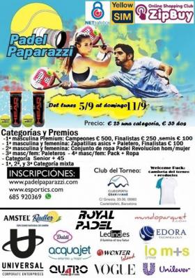 poster del torneo PADEL PAPARAZZI