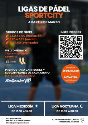 poster del torneo LIGAS DE PÁDEL SPORTCITY