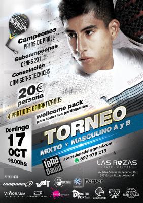 poster del torneo TORNEO DE PADEL MIXTO - MASCULINO