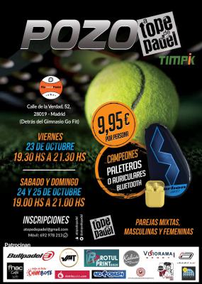 poster del torneo POZO A TOPE DE PADEL