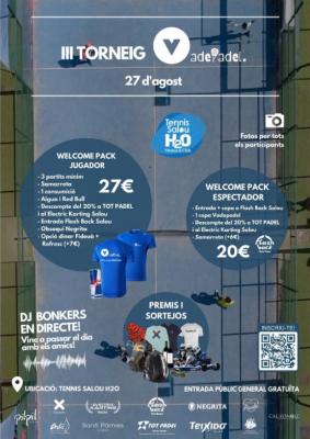 poster del torneo III TORNEIG VADEPADEL