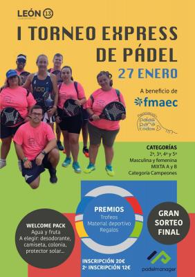 poster del torneo TORNEO DE PÁDEL SOLIDARIO FMAEC