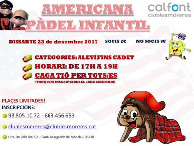 poster torneo AMERICANA PADEL INFANTIL