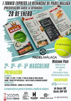 poster del torneo II TORNEO EXPRES LA REVANCHA PADEL MALAGA