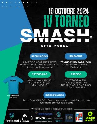 poster del torneo IV TORNEO SMASH EPIC