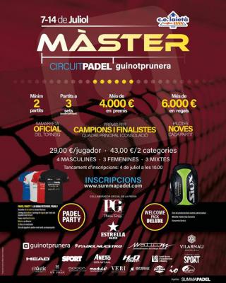 poster del torneo MASTER FINAL CIRCUIT GUINOTPRUNERA