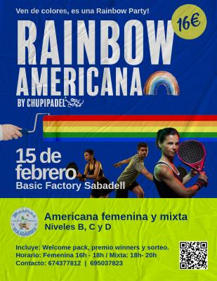 poster del torneo ¡🏳️‍🌈🎾 ÚNETE A LA RAINBOW AMERICANA  BY CHUPIPADEL🎾🏳️‍🌈!