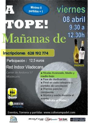 poster del torneo PADEL MAÑANERO - EXPRESS LIGUILLA Y FINALES POR NIVELES!