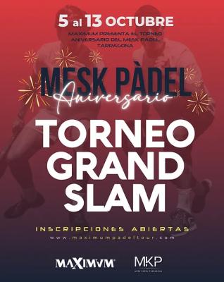 poster torneo ANIVERSARIO MESK PÀDEL TARRAGONA