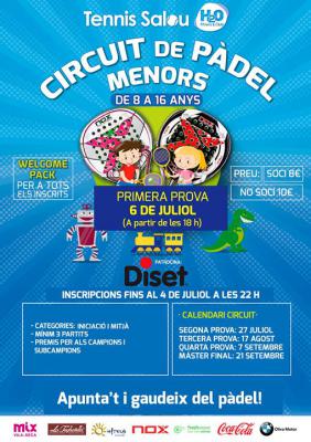 poster del torneo 1ª PROVA CIRCUIT DE PADEL MENORS