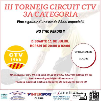 poster del torneo III TORNEIG CIRCUIT CTV 3ª CATEGORÍA