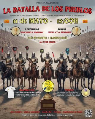 poster del torneo BATALLA DE PÁDEL POR EQUIPOS PUEBLOS DE ARAGÓN