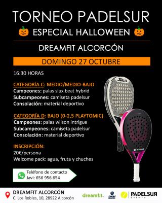 poster del torneo TORNEO PADELSUR 🎃ESPECIAL HALLOWEEN🎃 CATEGORIAS C Y D