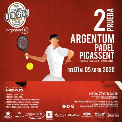 poster del torneo 2ª PRUEBA CIRCUITO ATMÓSFERA MISLATA 2020 