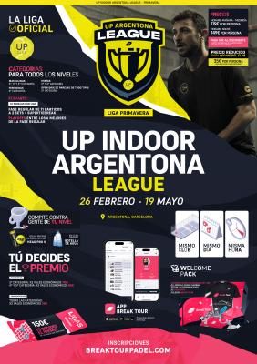 poster del torneo UP INDOOR ARGENTONA LEAGUE - PRIMAVERA