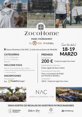 poster del torneo ZOCO HOME PADEL TOURNAMENT