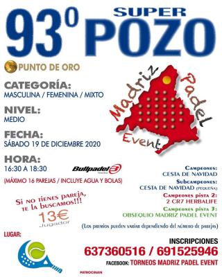 poster del torneo 93º SUPER POZO