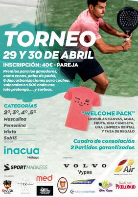 poster del torneo TORNEO 29 Y 30 ABRIL. INACUA CENTRO RAQUETA