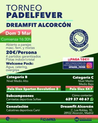 poster del torneo TORNEO PADEL FEVER - ABIERTO A PAREJAS MASC, FEM Y MIXTAS