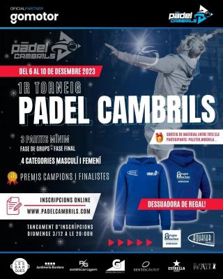 poster del torneo 1R TORNEIG PADEL CAMBRILS